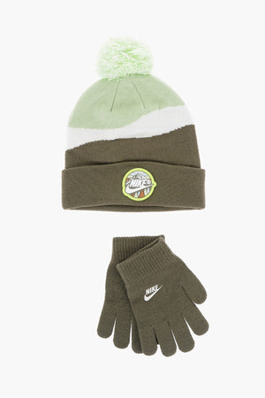 Handschuh- und Beanie-Set SNOW DAY mit Bommel