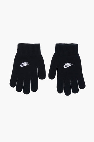 Solid Color Beanie and Gloves Set with Embroidered Logo
