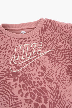 Set Rundhals-Sweatshirt mit Animalier-Muster und Leggings