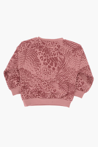 Set Crewneck Sweatshirt with Animal Print and Leggings