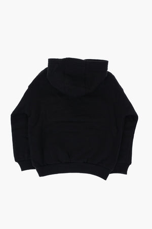 Solid-Color Hoodie with Printed Logo