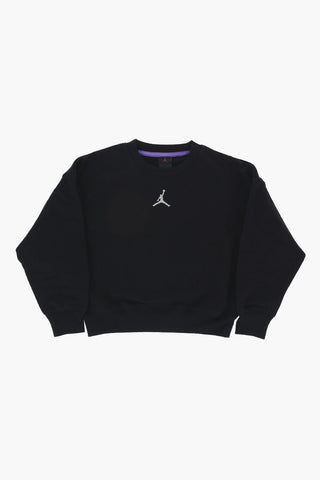 AIR JORDAN Solid Crewneck Sweatshirt with Embroidered Logo