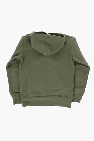 AIR JORDAN Felpa Hoodie in Tinta Unita con Logo Stampato