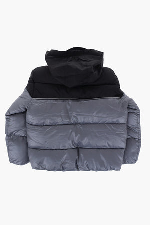 Gepolsterte Colorblock-Jacke Mit Fleecefutter