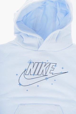 Solid-Color Hoodie with Printed Logo