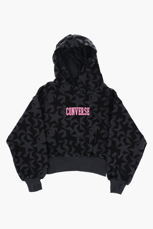 Printed Hoodie with Contrast Logo