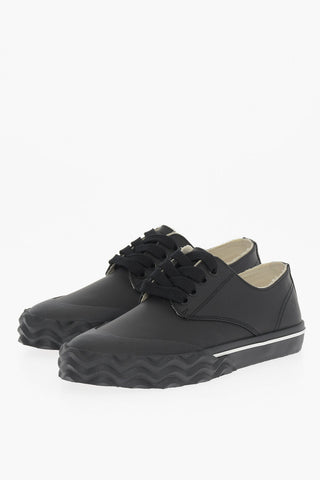 MM22 Leather Low-Top Sneakers with Wave Sole