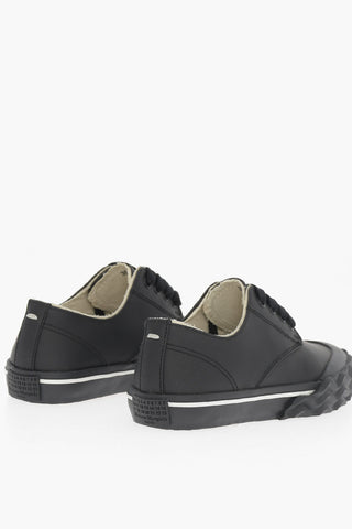 MM22 Leather Low-Top Sneakers with Wave Sole
