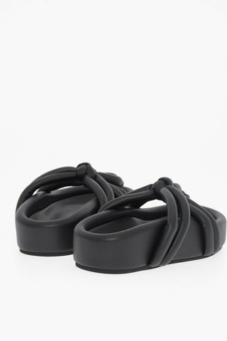 MM6 Sandli a Infradito in Ecopelle con Design Intrecciato