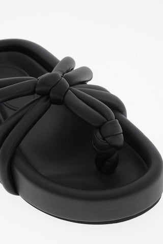 MM6 Sandli a Infradito in Ecopelle con Design Intrecciato
