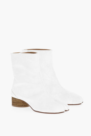 MM22 Wrinkled Effect Ankle Boots with Heel 4cm