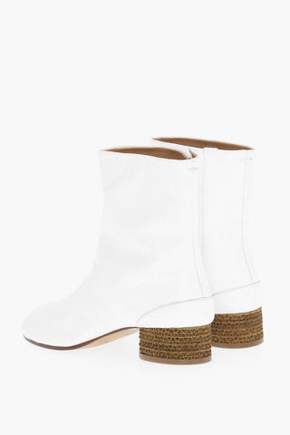 MM22 Wrinkled Effect Ankle Boots with Heel 4cm