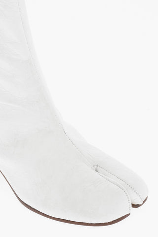MM22 Wrinkled Effect Ankle Boots with Heel 4cm