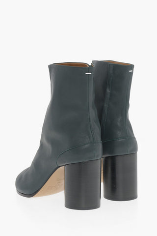 MM22 Leather TABI Ankle Boots Heel 8cm