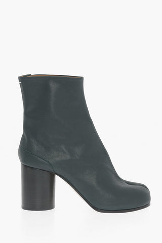 MM22 Leather TABI Ankle Boots Heel 8cm
