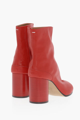 MM22 Leather TABI Ankle boots with Wood Heel 8,5cm