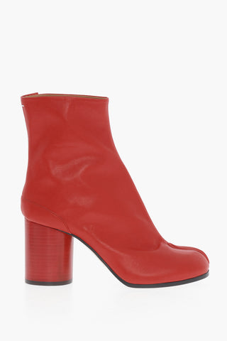 MM22 Leather TABI Ankle boots with Wood Heel 8,5cm