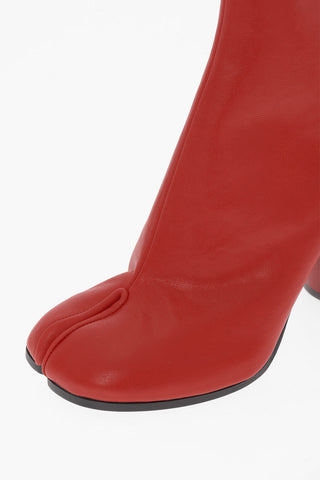 MM22 Leather TABI Ankle boots with Wood Heel 8,5cm