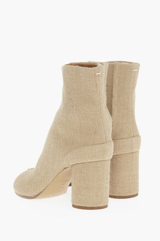 MM6 Jute TABI Ankle Boots Heel 8cm