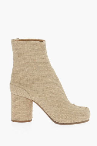 MM6 Jute TABI Ankle Boots Heel 8cm