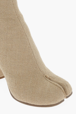 MM6 Jute TABI Ankle Boots Heel 8cm