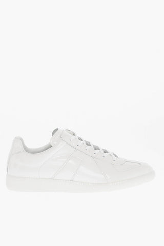 MM22 Solid Color Patent Leather Low-Top Sneakers