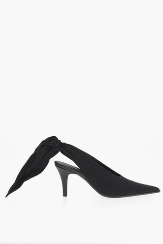 MM6 Solid Color Slingback Pumps with Bow Heel 8.5cm