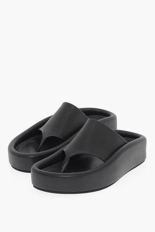 MM6 Vegan Leather Thong Sandals