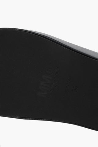MM6 Vegan Leather Thong Sandals