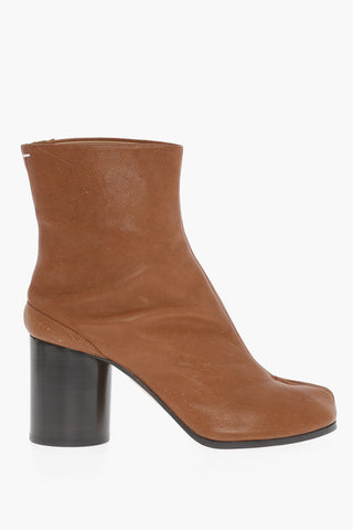 MM22 Leather TABI Ankle Boots Heel 8cm
