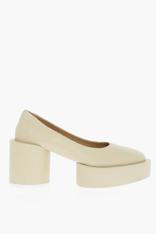 MM6 Decolletè in Pelle con Plateau Tacco 8cm