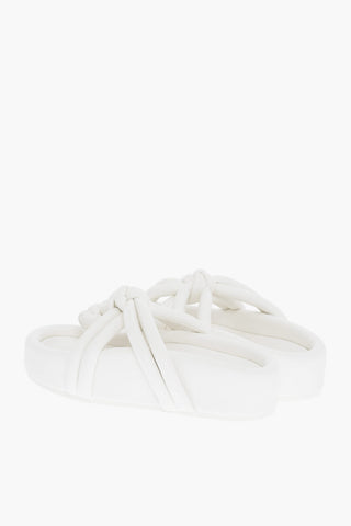 MM6 Faux Leather Thong Sandals with Knotted Design