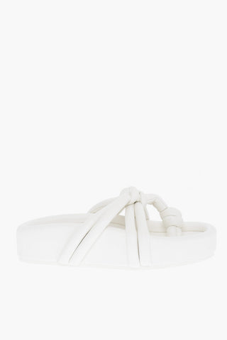 MM6 Faux Leather Thong Sandals with Knotted Design