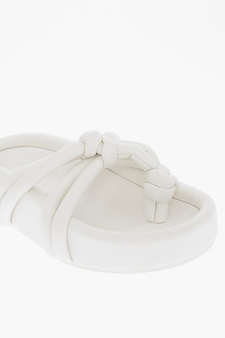 MM6 Faux Leather Thong Sandals with Knotted Design