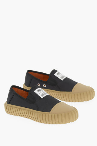 MM6 Sneakers Slip-On Bicolore con Suola Vulcanizzata