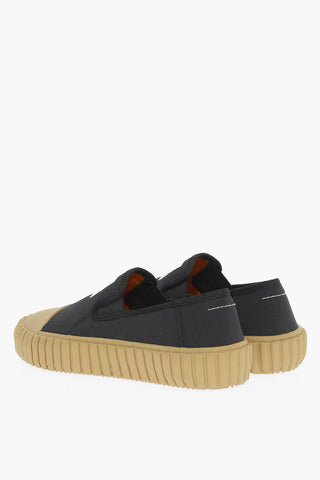 MM6 Sneakers Slip-On Bicolore con Suola Vulcanizzata
