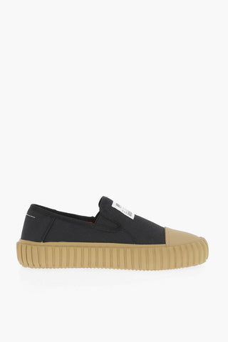MM6 Sneakers Slip-On Bicolore con Suola Vulcanizzata