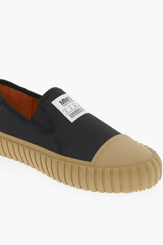 MM6 Sneakers Slip-On Bicolore con Suola Vulcanizzata