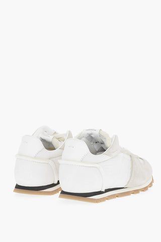 MM22 Two-tone Suede and Fabric Sneakers with Cut-Out Detail