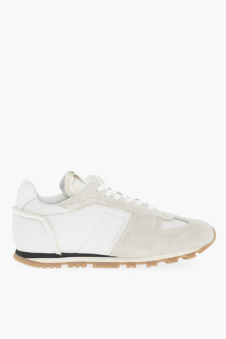 MM22 Two-tone Suede and Fabric Sneakers with Cut-Out Detail