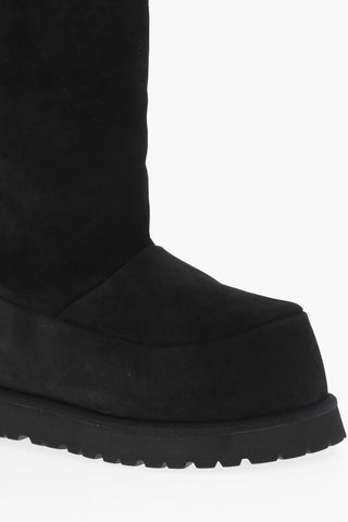MM6 Suede Boots with Faux Fur Inner