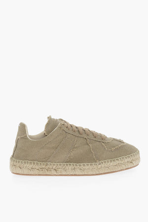 MM22 Sneakers Basse In Cotone con Suola in Juta