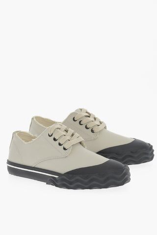 MM22 Leather Low Top Sneakers with Contrasting Sole