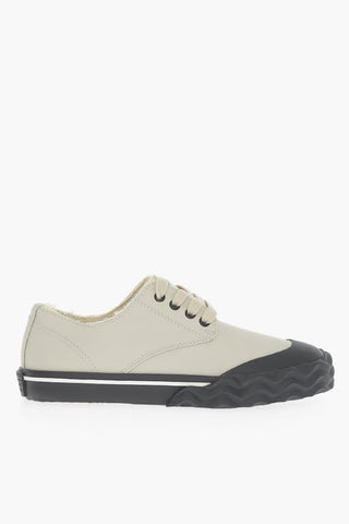 MM22 Leather Low Top Sneakers with Contrasting Sole