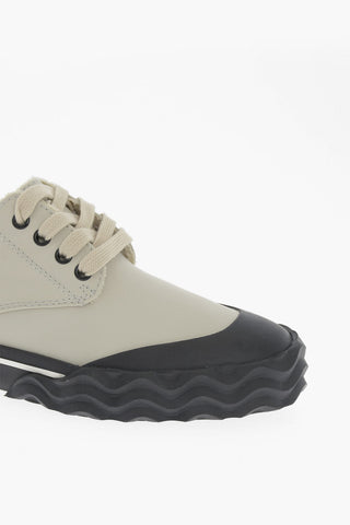 MM22 Leather Low Top Sneakers with Contrasting Sole