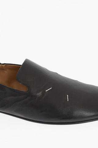 MM22 Leather Loafers with square Toe