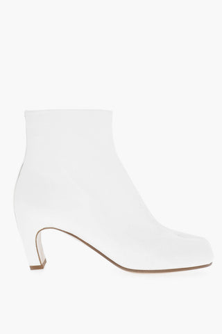 MM22 Leather TABI Ankle Boots with Zip Closure Heel 7cm