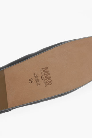 MM6 Leather Ballet Flat with Square Toe
