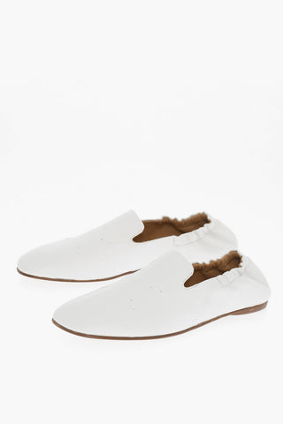 MM22 Leather Bellet Flats with Square Toe