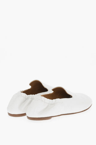 MM22 Leather Bellet Flats with Square Toe